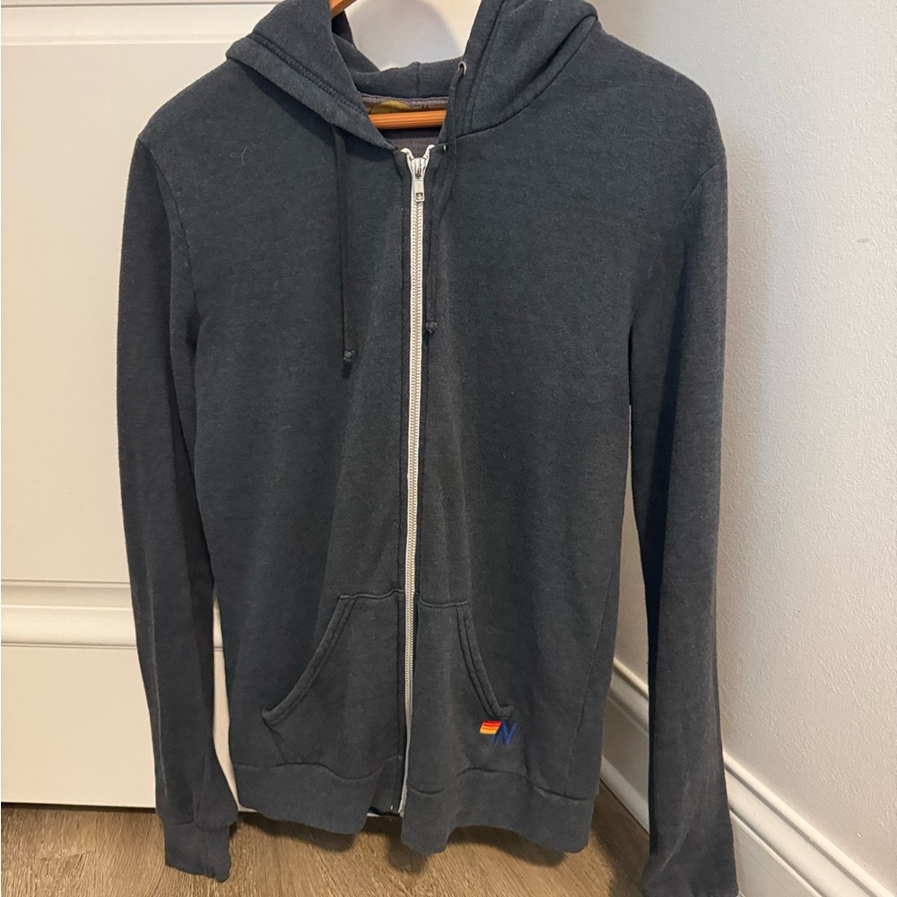 Aviator Nation Gray Zip Up Hoodie